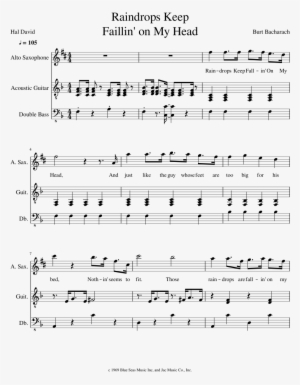 Raindrops Keep Faillin' On My Head Sheet Music Composed - Christmas Sanctus Lee Dengler Sab