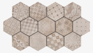 Geometric Patchwork Porcelain Matt Multiuse Tile Tile - Rewind Tiles