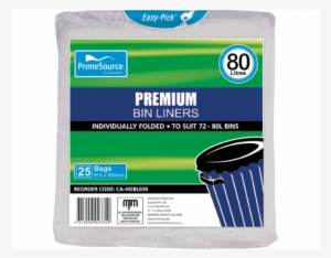 Castaway Easy-pick Garbage Bags Heavy Duty Black 70-77l