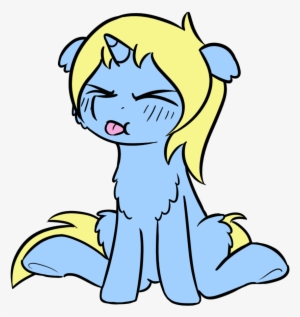 Blep, Chest Fluff, Cute, Eyes Closed, Female, Filly, - Cartoon