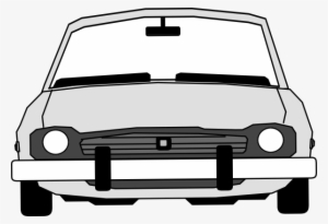 Car Front View With Extended Windshield Clip Art - Frente De Um Carro