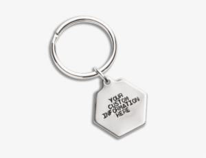 Small Hexagon Shape Id Key Tag - Keychain
