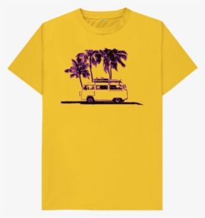 Mustard Unisex Campervan T-shirt Purple Outline - Kabhi Kabhi Lagta Hai Apun Hi Bhagwan Hai Tshirt