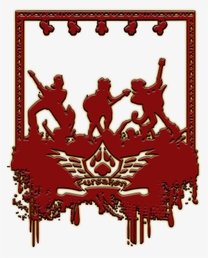 Fursaken Is A Furry Themed Heavy Metal Band, Drawing - Crest