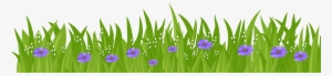Purple Flower Clipart Grass - Cartoon Grass Transparent Background