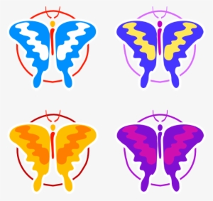 How To Set Use Four Butterflies Svg Vector