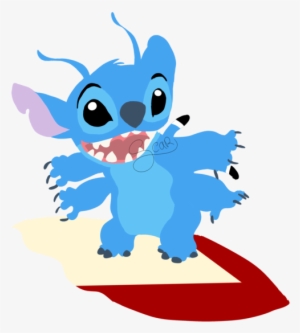 Clip Art Royalty Free Stitch Clipart Scar - Stitch On A Surfboard Png