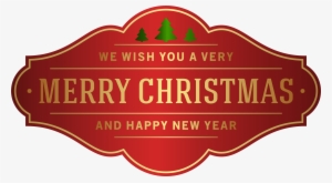 Merry Christmas Label Png Clip Art Image - St Eriks