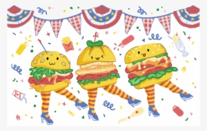 Burgers On Parade - Illustration