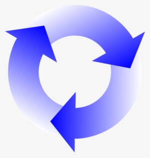 Circle Clipart Animated - Blue Circle With Arrows