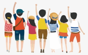 Hand Drawn Cartoon Student Graduation Decorative Psd - 人物 背影