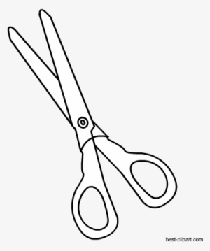 Black And White Scissors Free Clip Art - Black And White Craft Clipart