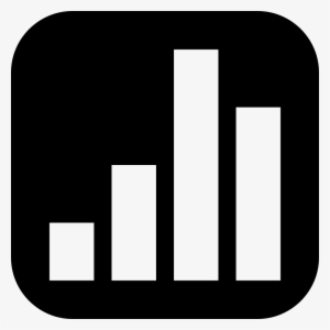 Volume Bars In A Rounded Square In Black And White - Graficas De Barras Blanco Y Negro