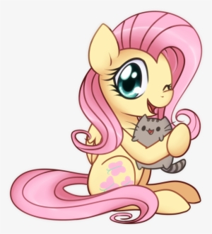 Fluttershy And Pusheen The Cat By Soapie - Unicorn My Little Pony Pusheen Cat