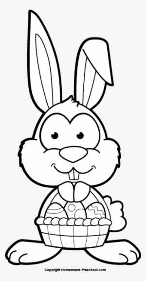 Basket Drawing Easter Bunny - Easter Bunny Line Drawing
