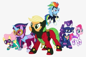 My Little Pony Clipart First - Mlp Mane 6 Power Ponies