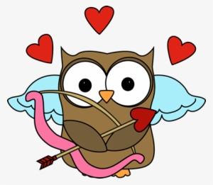 Owl Cupid Clip Art Valentine S Day - Owl Valentines Day Clipart