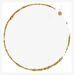 Glitter Clipart Gold Circle - Gold Glitter Frame Png