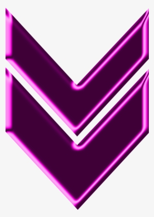 Double Arrow Magenta Neon Down - Purple Down Arrow Png