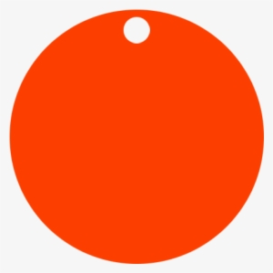 Orange Aluminum Circle Tag - Circle