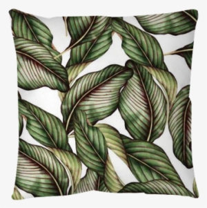 Seamless Floral Pattern With Tropical Leaves, Watercolor - Pattern Floreale