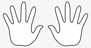 Template Free Download Best On X Right - Hand Outlines