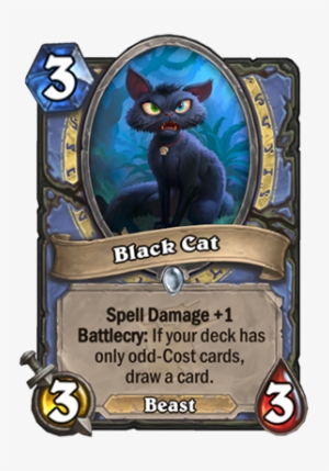 Black Cat Card - Vex Crow Hearthstone