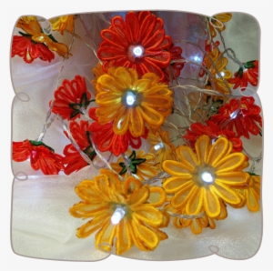 Organza 3d Daisies String Lights Machine Embroidery - Machine Embroidery
