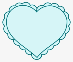 Teal Heart With Lace Outline Svg Clip Arts 600 X 508