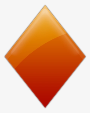 Orange Diamond Geometric Shape Clipart - Triangle