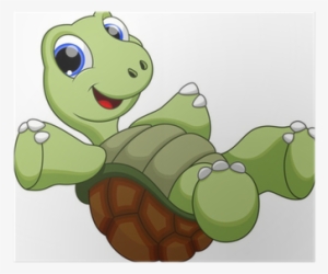 Cartoon Turtle On Its Back