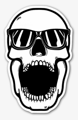 Shady Pete Sticker Skull - Caveira Oculos Png