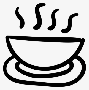 Soup Hand Drawn Hot Food Bowl Comments - Plato De Comida Vector