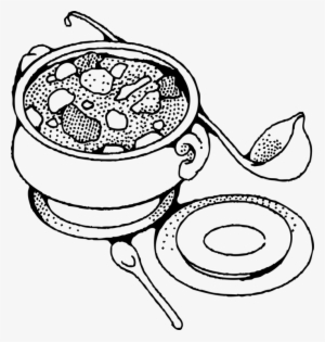 Chicken Soup Macaroni Soup Stew Bowl - Chicken Curry Clipart Black And White