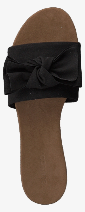 Cute Bow Slipper Black - Suede