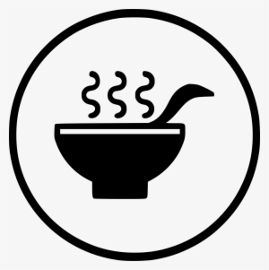 Drink Healthy Hot Soup Bowl Spoon Comments - Hot Symbol Clipart Black And White