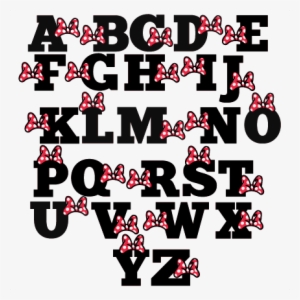Polka Dot Bow Alphabet Svg Scrapbook Cut File Cute - Minnie Mouse Alphabets Svg File Free