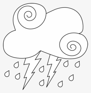Cloud Black And White Cloud Clip Art Images - Black And White Clipart Thunderstorm