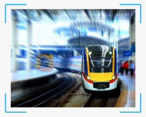 Front Of Oncoming Moving High Speed Train - Train