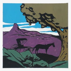 Image Of Covered Wagon - Mare