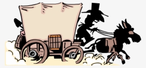 Vector Illustration Of Old West Chuck Wagon Covered - Covered Wagon Animated Gif