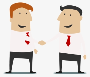 Two People Making A Handshake Deal - Clip Art