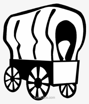 Covered Wagons Royalty Free Vector Clip Art Illustration - Planwagen Clipart
