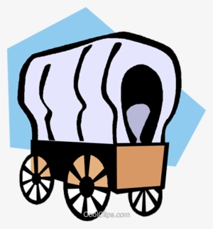 Covered Wagons Royalty Free Vector Clip Art Illustration - Planwagen Clipart