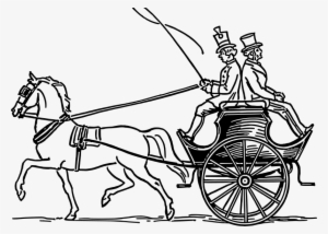 Medium Image - Horse Pulling Cart Drawing