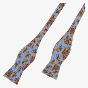 Bow Tie Silk Blue Paisley 2 - Paisley Silk Tie