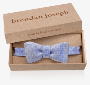 Light Blue Handmade Linen And Silk Self-tie Bow Tie