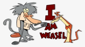 111kib, 500x281, Cartoon Network Clipart I Am Weasel - Am Weasel