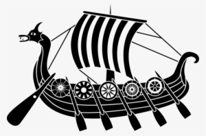 Decorative Viking Ship Sticker - Viking Ship Clip Art
