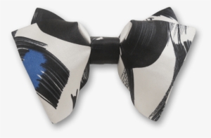 Wonderful In Blue White Black Ink Stick Bow Tie - Bow Tie